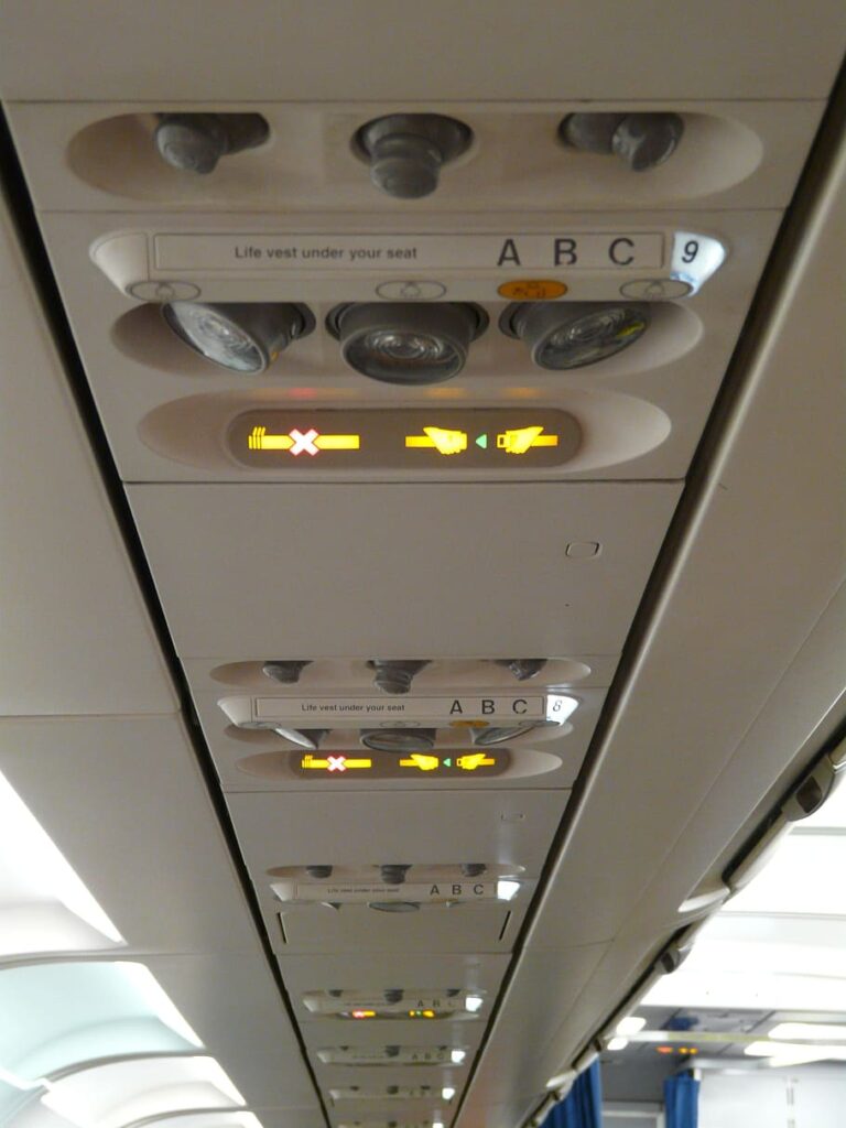 Air conditioners in plane