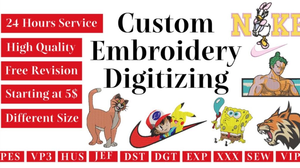 Embroidery Digitizing and Vector Art