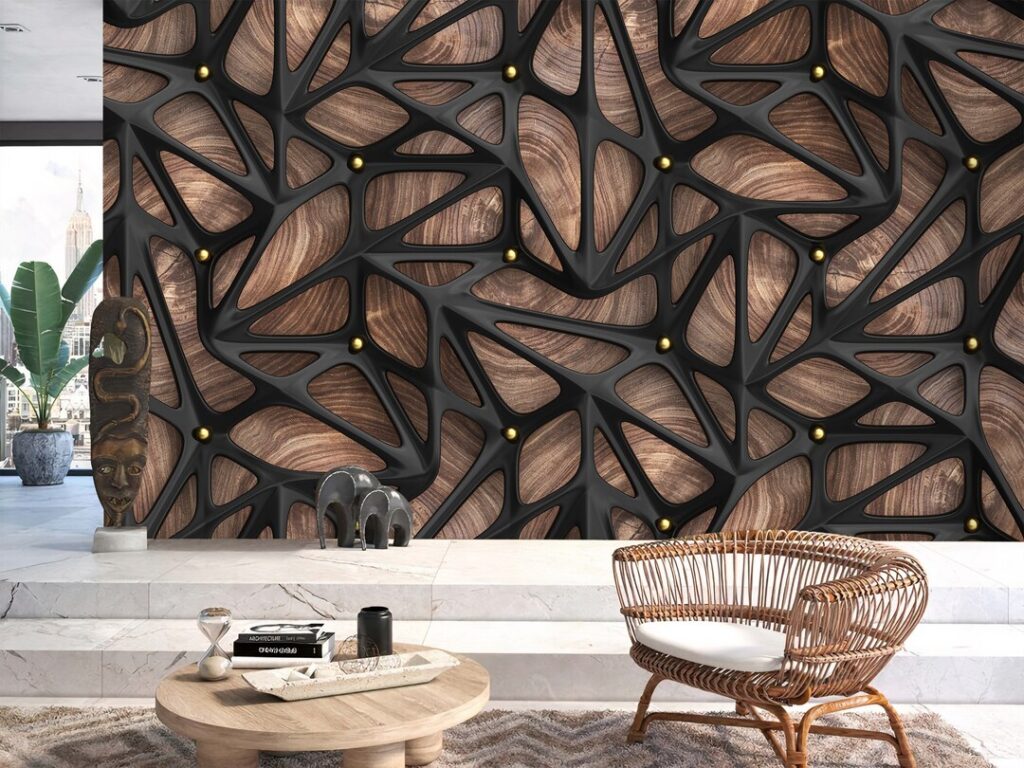 3D wallpaper for living room