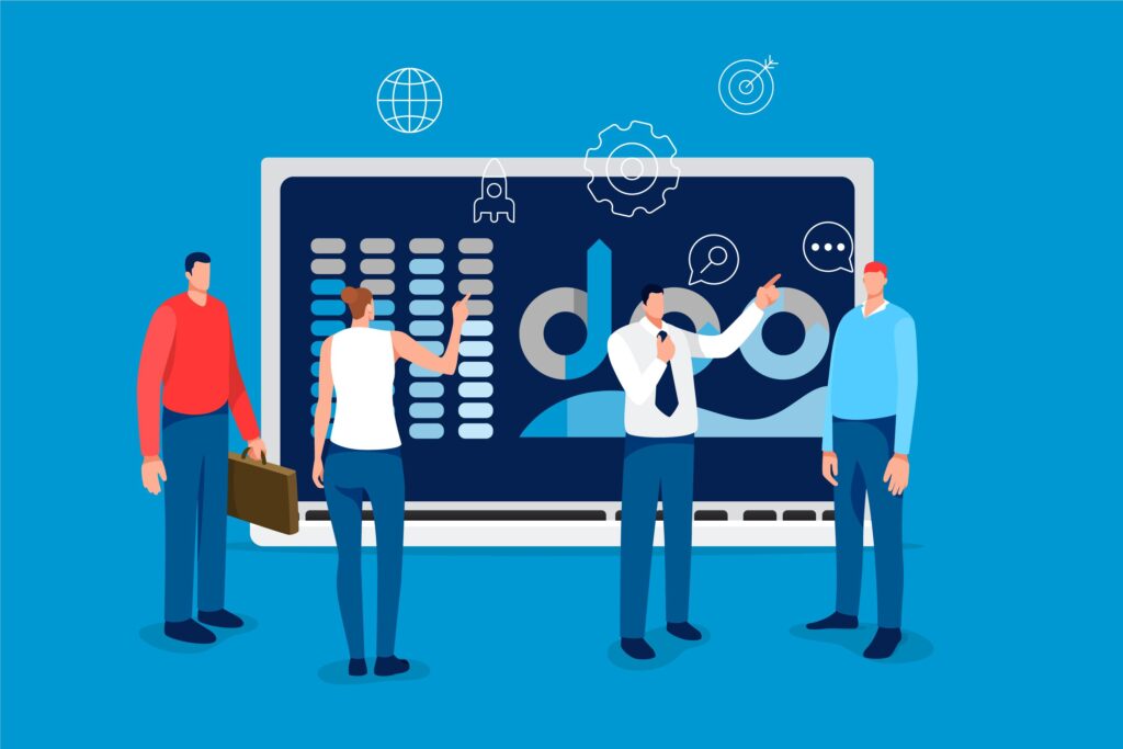 Illustration representing streamlined scheduling and workforce management.