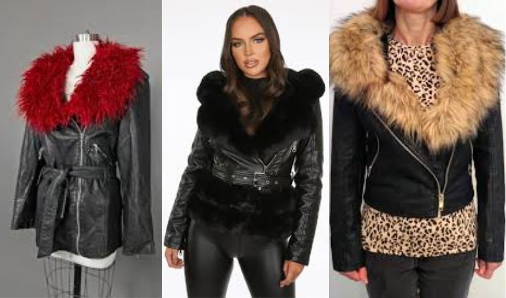 leather jacket with fur