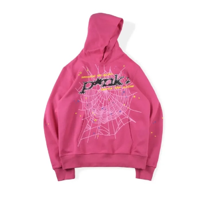 pink sp5der hoodies