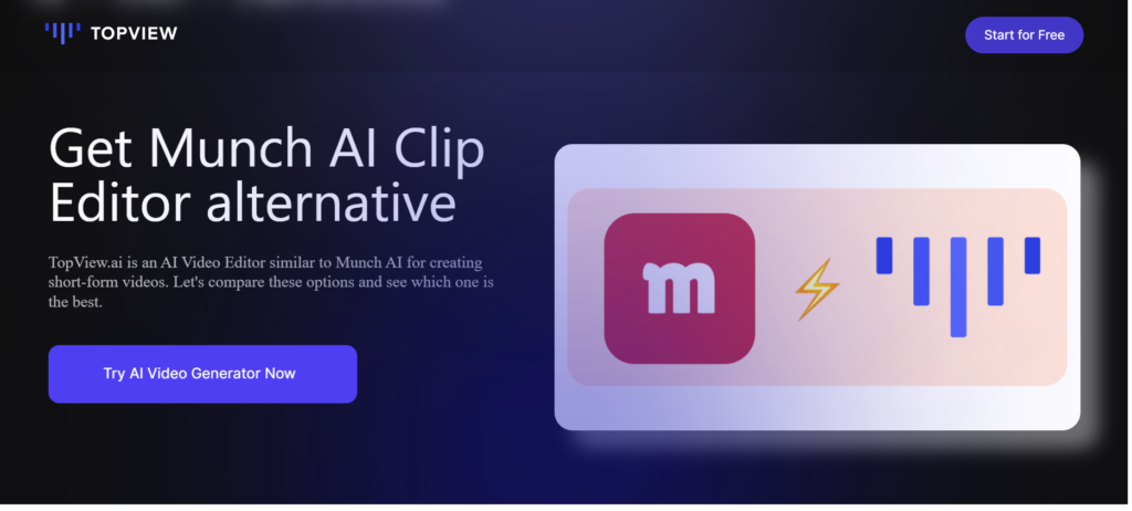 GetMunch AI Cllp Editor Alternative