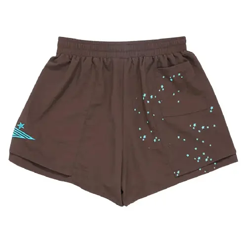 Double Layer Brown Sp5der Short