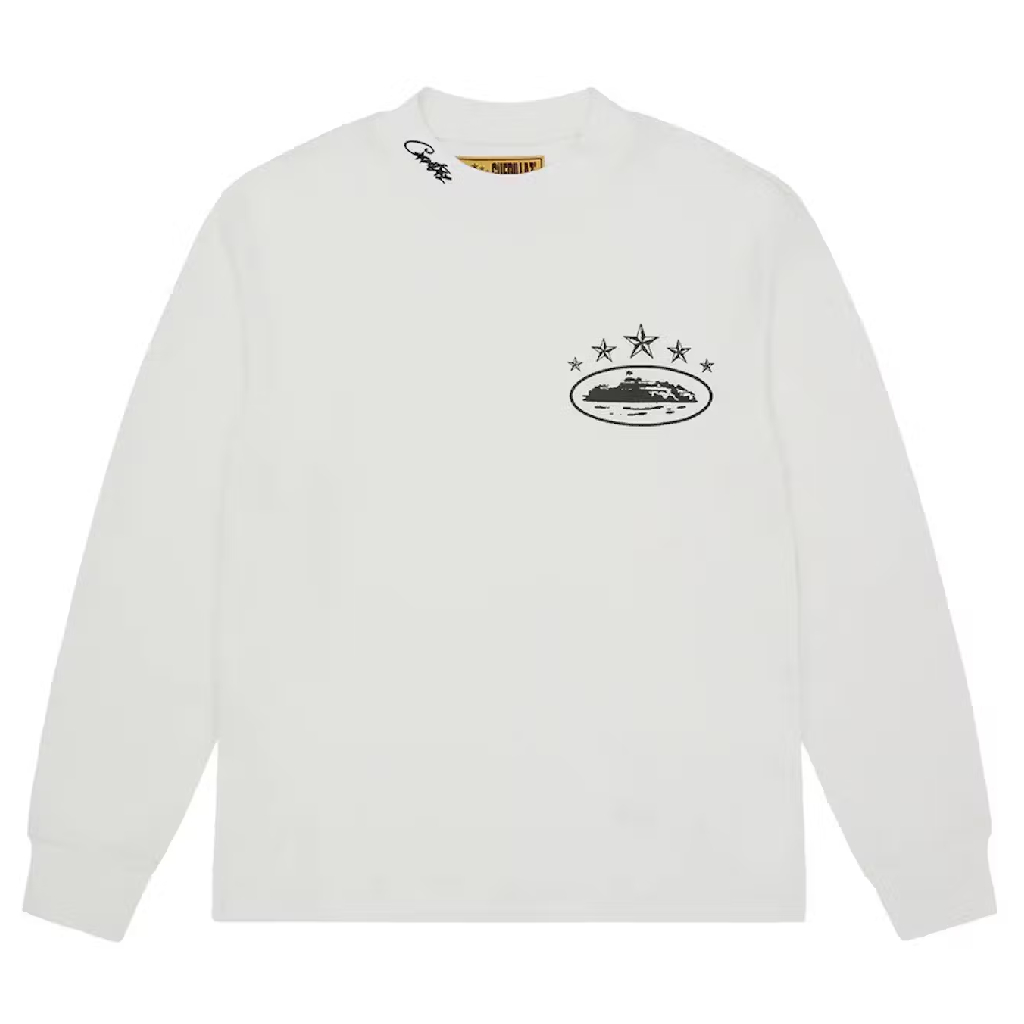 Corteiz-5-Starz-Alcatraz-Waffle-Longsleeve-Sweatshirt-White