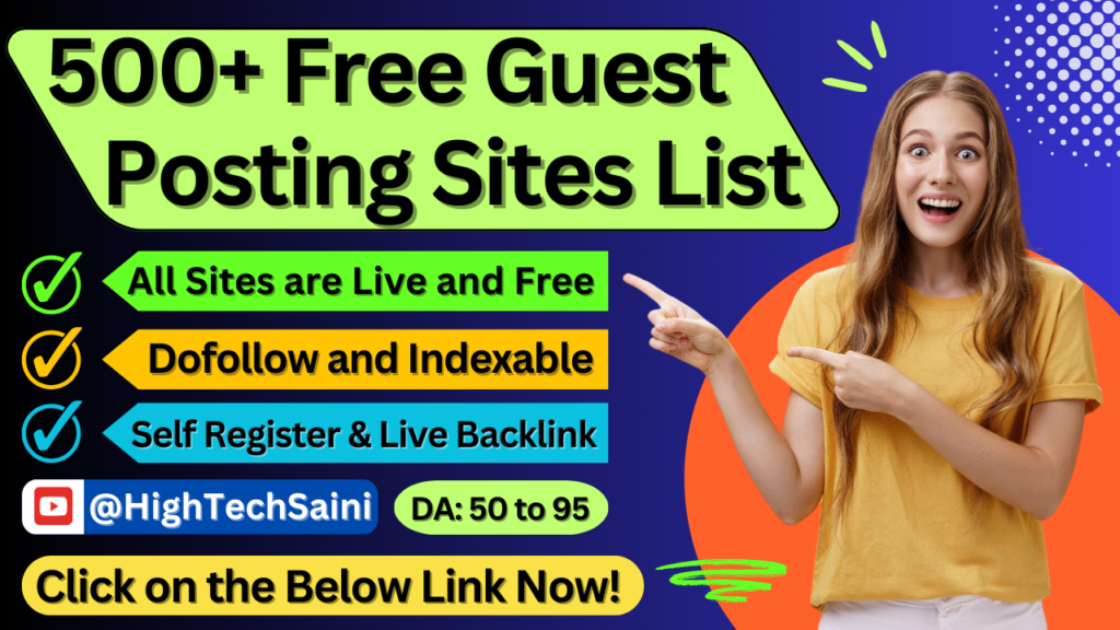 High DA Guest Post Sites