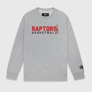 LOONEY-TUNES™-X-RAPTORS-WARM-UP-CREWNECK-GREY