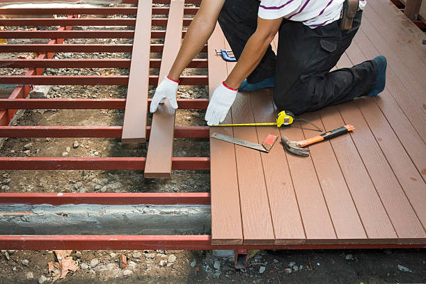 Timber decking installation