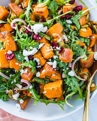 Warm Sweet Potato and Arugula Salad with recipe